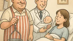 Vtip: Mäsiarovi sa narodil syn...