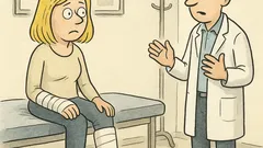 Vtip: Príde blondínka k lekárovi s obviazanou rukou