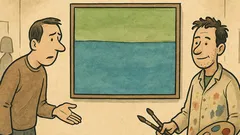 Vtip: Na výstave moderného umenia...