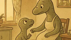 Vtip: Dinosaurík sa pýta matky: pôjdem do neba?