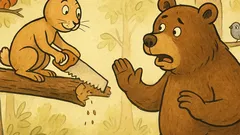 Vtip: Zajac píli konár pod sebou