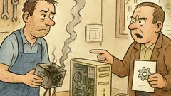 Vtip: Zo zdroja na PC sa dymí