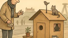 Vtip: Dnes som chcel navštíviť bezdomovca