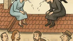 Vtip: Na streche sedia dve dievčatá…