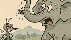 Vtip: Komár a slonica sa milujú…