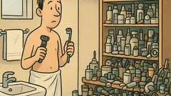 Vtip: V kúpeľni má muž päť vecí…