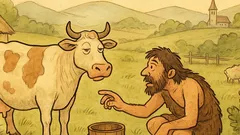 Vtip: Kto prvý stlačil kravie vemeno?