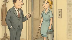 Vtip: Blondínka umýva podlahu vo výťahu