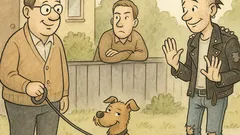 Vtip: Susedov pankáč zase pokúša nášho psa