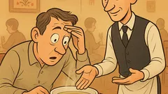 Vtip: Pán vrchný, tá polievka je priehľadná!