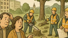 Vtip: Prečo tu pília všetky stromy?