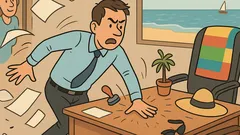 Vtip: Konečne som poriadne udrel po šéfovom stole…