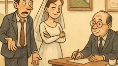 Vtip: Novomanželia sa pohádali, bežia k právnikovi