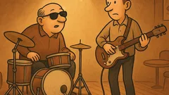 Vtip: Slepý bubeník sa pýta hluchého gitaristu…
