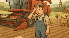 Vtip: Vyjde sedliak s kombajnom na pole