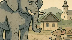 Vtip: Slon hovorí myške: Pozri, aký som veľký!
