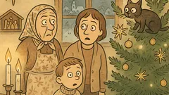 Vtip: Horeli sviečky, horel vianočný stromček a darčeky