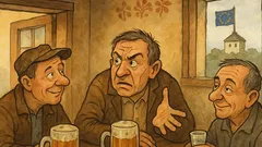 Vtip: Ďuro v krčme nadáva na EÚ