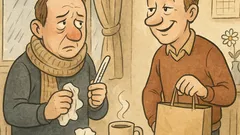 Vtip: Keď dostanem chrípku, liečim ju vínom