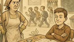 Vtip: Príde upratovačka do triedy…